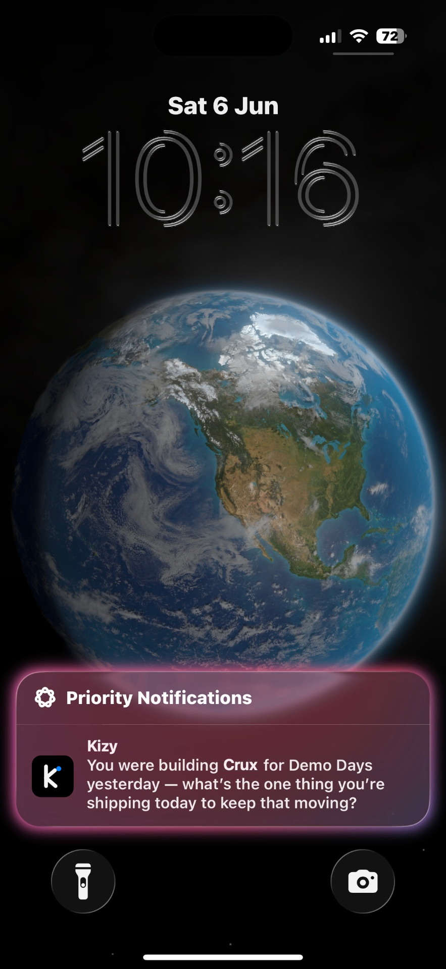 Kizy notification on iPhone